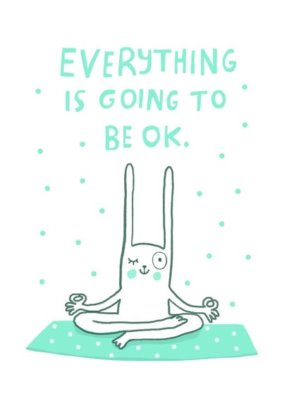 rabbit positive Thinking of you Card 2924 created by Sarah Ray