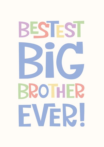 Bestest big brother ever card created by Poppy Lane