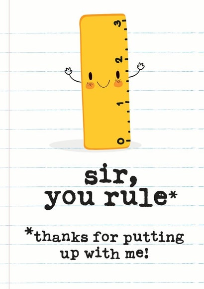 teacher male Thank You Card 5950 created by Mrs Best Paper Co.