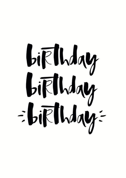 birthday lettering Birthday Card 10544 created by Too Wordy