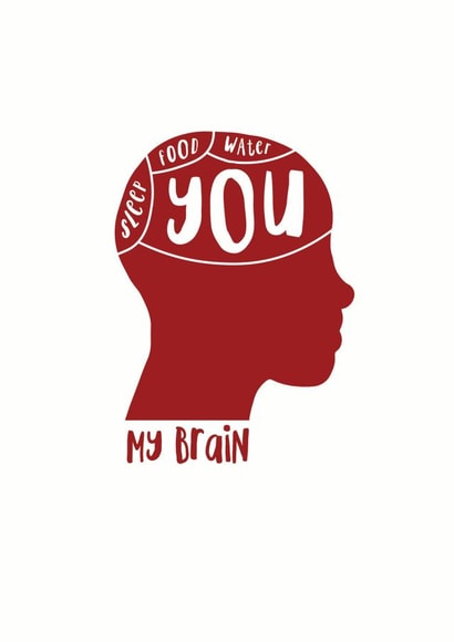 Red Funny Anniversary Card 32879 created by Newton and the Apple