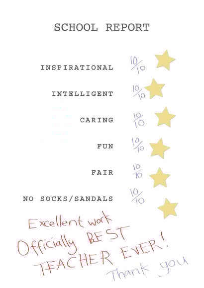 teacher school Thank You Card 10733 created by Inky Dog Design