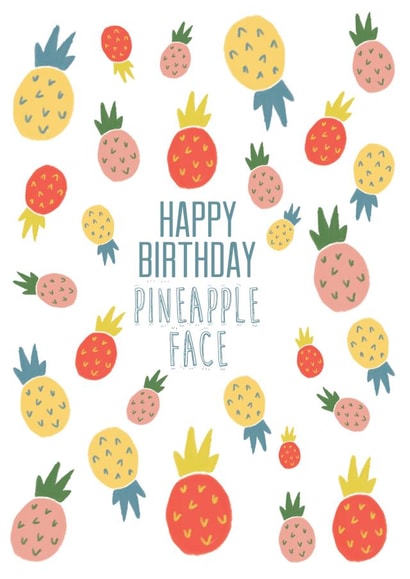 pineapple joke Birthday Card 5731 created by Louise Wright