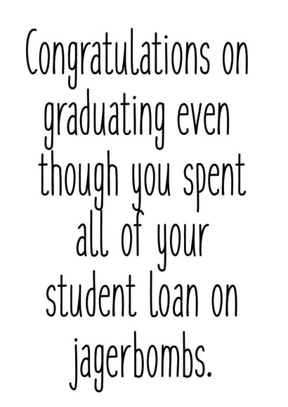 jagerbomb funny Graduation Card 9052 created by Pack a Punch Designs