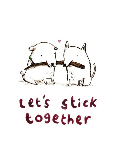 stick together Love & Friendship Card 1131 created by Sophie Corrigan