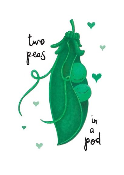 love peas Anniversary Card 10757 created by Nic Allan