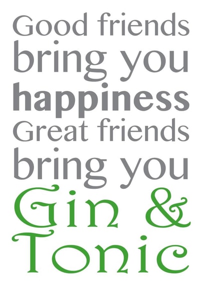 gin tonic Birthday Card 7734 created by Victoria Grace Designs