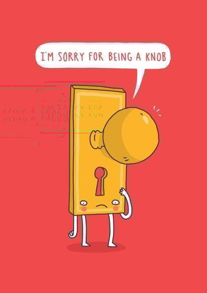 funny humour Sorry Card 2136 created by Charly Clements
