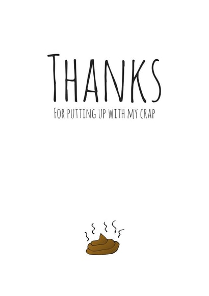 Crap Friend Thank You Card 10590 created by Rootie Tootie Designs