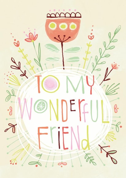 wonderful friend Birthday Card 1315 created by Kate Chesterton