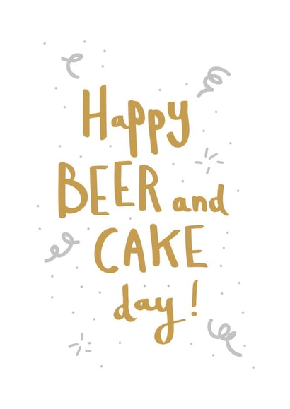 beer cake Birthday Card 33001 created by Print is the New Black