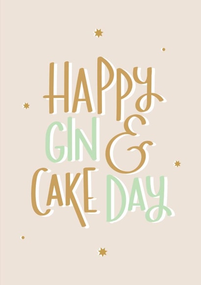 gin cake Birthday Card 33002 created by Print is the New Black