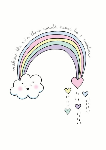 rainbow clouds Thinking of you Card 5850 created by Eskimo Kiss Designs