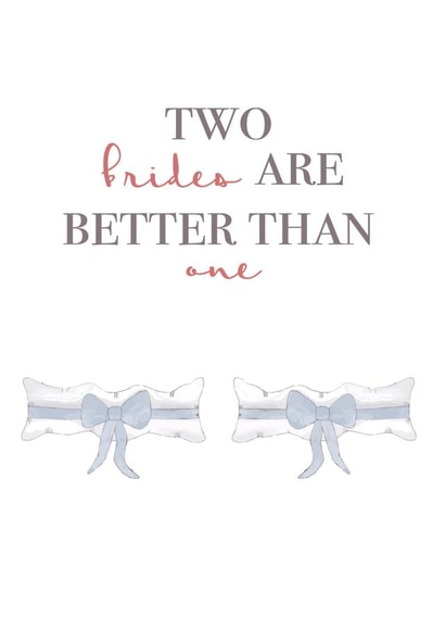 two brides Engagement & Marriage Card 7754 created by House of Hope