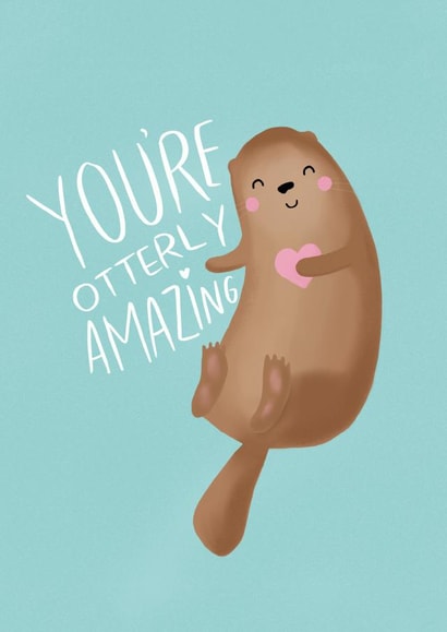 otter arlo Love & Friendship Card 10839 created by Nutmeg and Arlo