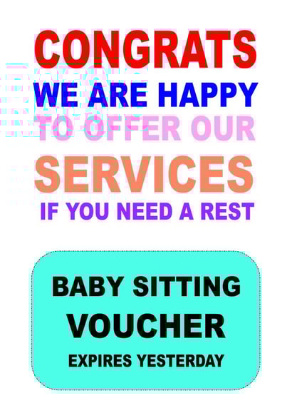 Funny Christening card Baby shower card Very Funny new baby. baby announcement,new baby,Expecting Card,baptism card,new born card,baby born chritening Card 33132 created by Rebecca McNamara