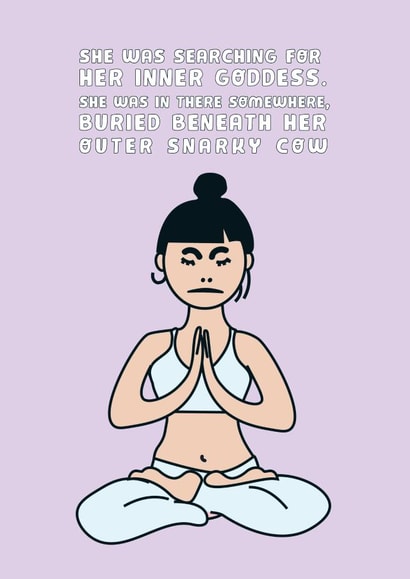 her yoga Just because Card 10871 created by Tess Cards