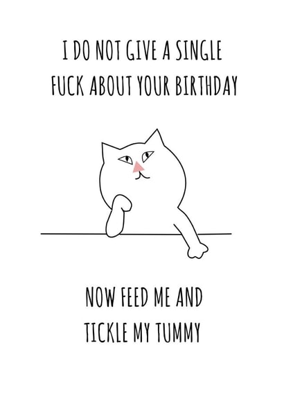 fuck do Birthday Card 10920 created by Flamingo Lingo by Jenny