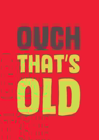 ouch that's Birthday Card 8980 created by Mostly Beautiful