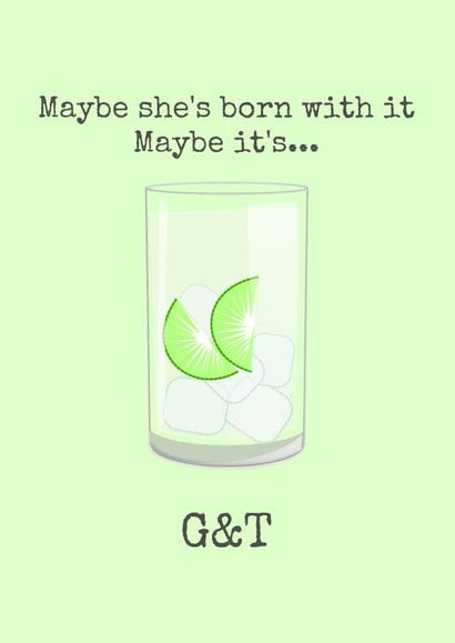 Gin G&T Love & Friendship Card 2633 created by Doodle Dot Design Co