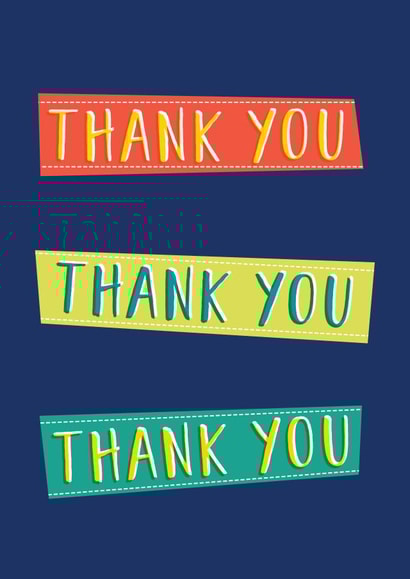 Thanks contemporary Thank You Card 2104 created by TM Stationery