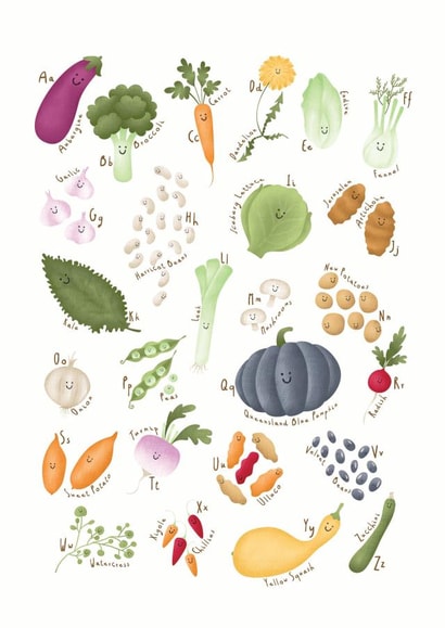 Vegetables Veggies Card 33201 created by Sandpaper Kisses