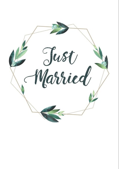 Geometric wedding day card created by Double Thumbs Up!