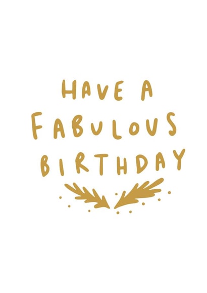 gold lettering Birthday Card 10171 created by Old English Company