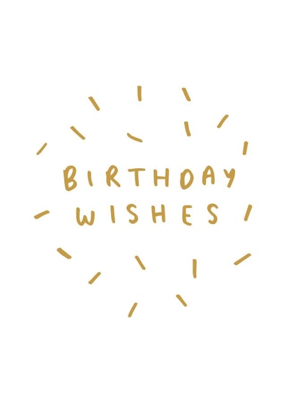 wishes gold Birthday Card 32535 created by Old English Company