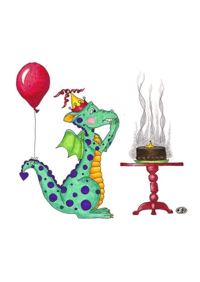 birthday dragon Card 33267 created by Jennifer Jahromi