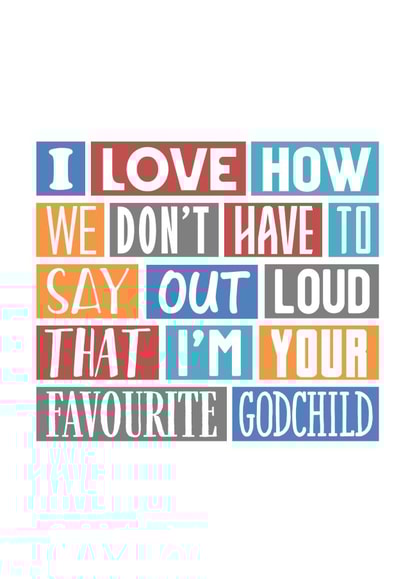 Funny Card For Godfather, Godmother, Godparent created by SixElevenCreations
