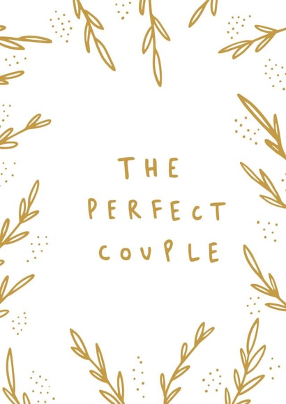 Pretty Golden Anniversary Card / Wedding Card - The Perfect Couple created by Old English Company