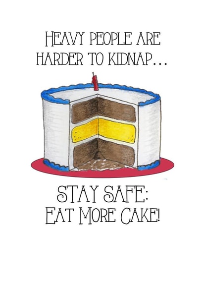 eat+more+cake funny+birthday Card 33273 created by Jennifer Jahromi
