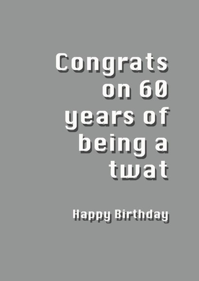 rude funny Birthday Card 7440 created by Potty Mouth