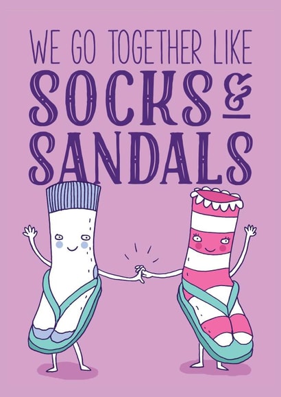 love socks Love & Friendship Card 2143 created by Charly Clements