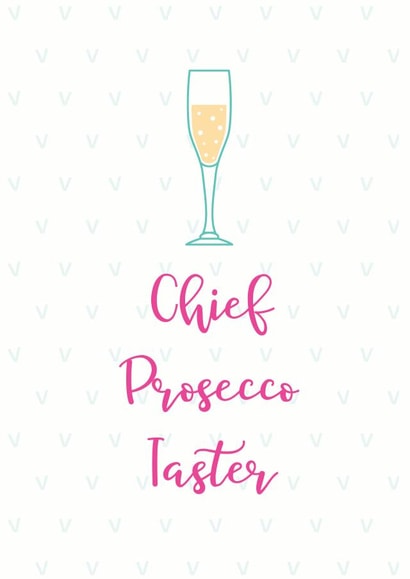 Chief prosecco taster - wedding/engagement party created by Sarah Hurley