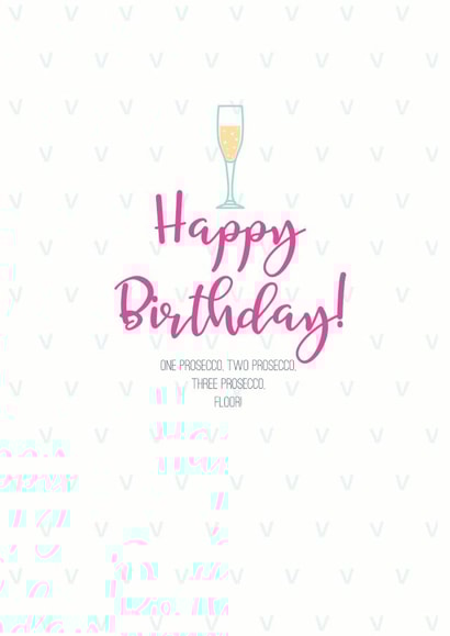 happy prosecco Birthday Card 11056 created by Sarah Hurley
