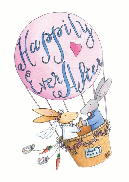 Happily Ever After Wedding Card created by Helen Morgan Illustration