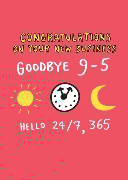 Goodbye 9-5 New Business Card created by Angela Chick