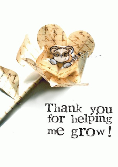 TEACHER HELPING Thank You Card 8965 created by VICKI BRETT