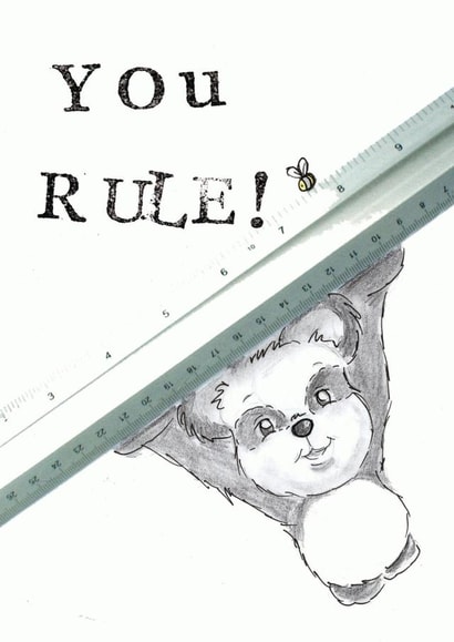 RULE TEACHER Thank You Card 8966 created by VICKI BRETT