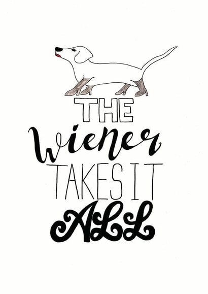 wiener dog Card 33369 created by The Sassy Slug