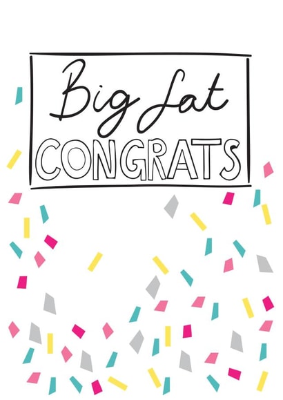 Big fat congrats - fun congratulations card created by Memelou