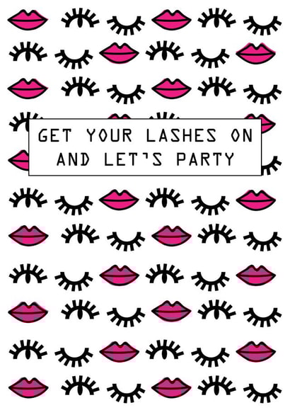 lips eyes Birthday Card 5555 created by Memelou