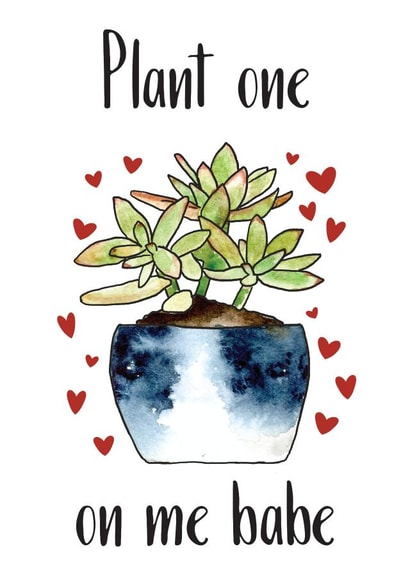 plant succulent Love & Friendship Card 33058 created by Emma M. Ezzie