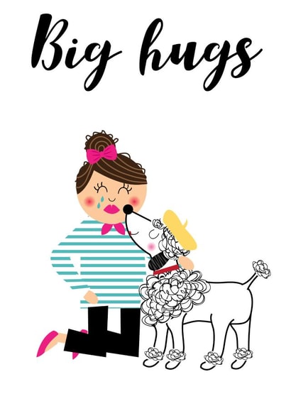 friend hugs Thinking of you Card 5557 created by Memelou