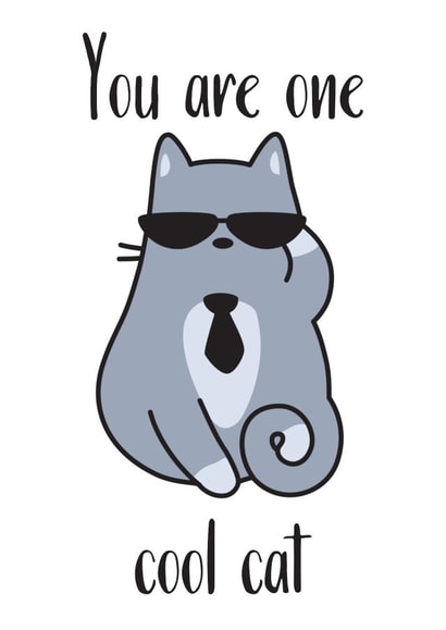 cute cat Congratulations Card 33060 created by Emma M. Ezzie