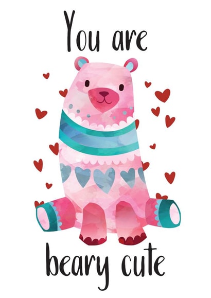 bear animal Anniversary Card 33061 created by Emma M. Ezzie