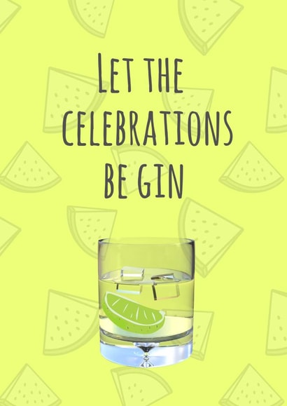 Gin celebrate Birthday Card 33079 created by Flamingo Lingo by Jenny
