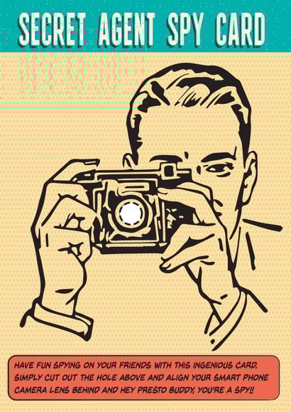 Secret Agent Spy Card created by Jon Higham